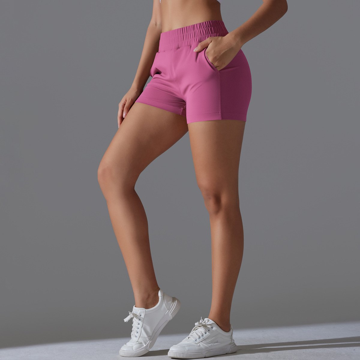 Womens Sports Workout 75%Nylon 25%Spandex Shorts Y-7045 print logo 41