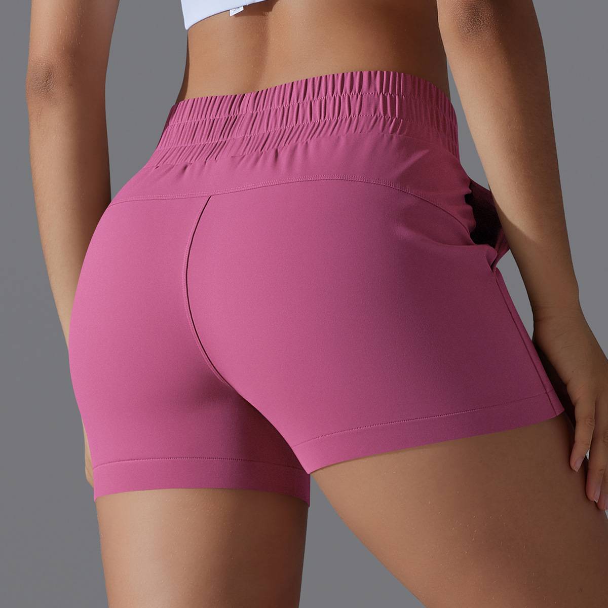 Womens Workout Running 75% nylon 25%spande Shorts Y-7045 print logo 15