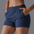 Womens Workout Running 75% nylon 25%spande Shorts Y-7045 print logo 39