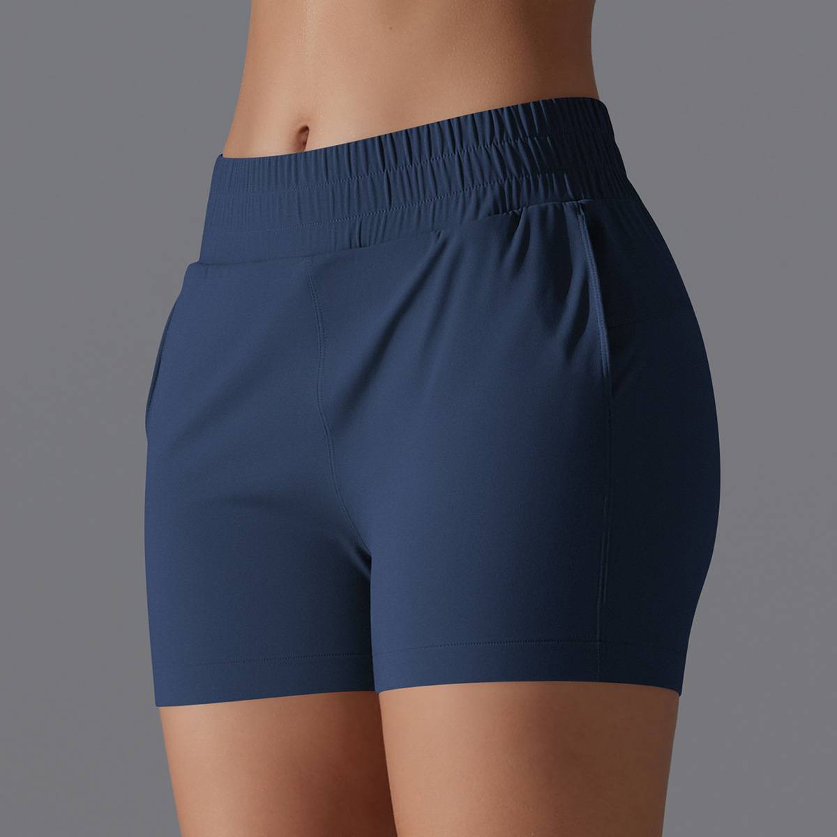 Womens Sports Workout 75%Nylon 25%Spandex Shorts Y-7045 print logo 42