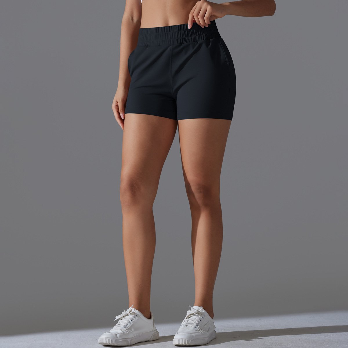 Womens Workout Running 75% nylon 25%spande Shorts Y-7045 print logo 71