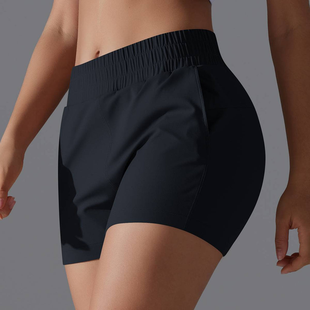 Womens Sports Workout 75%Nylon 25%Spandex Shorts Y-7045 print logo 66