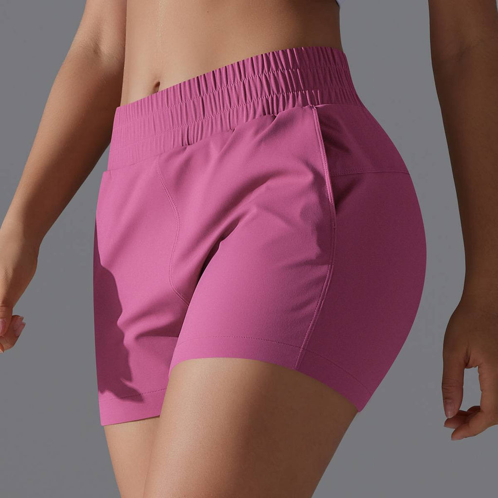 Womens Workout Running 75% nylon 25%spande Shorts Y-7045 print logo 19