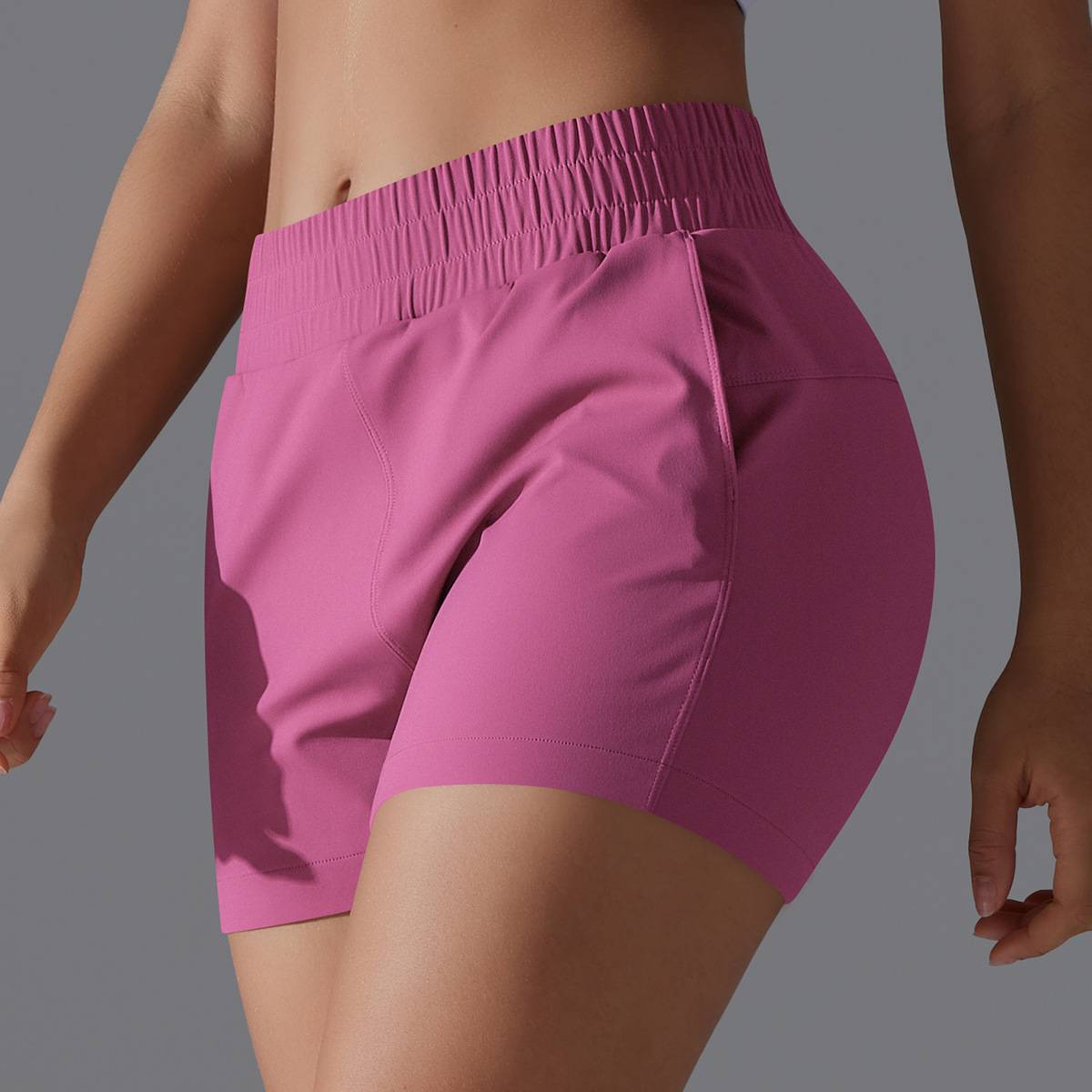 Womens Workout Running 75% nylon 25%spande Shorts Y-7045 print logo 19