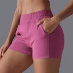 Womens Workout Running 75% nylon 25%spande Shorts Y-7045 print logo 23