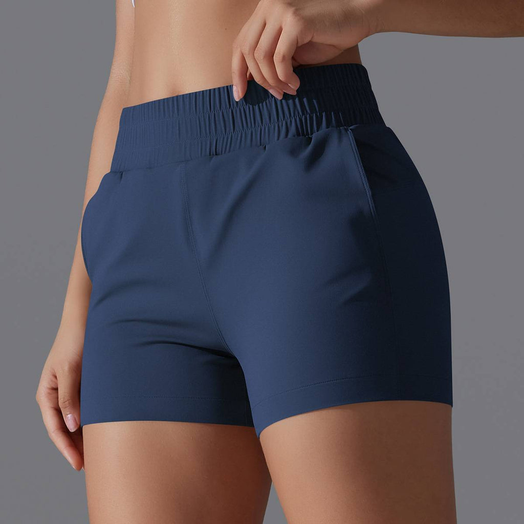 Womens Sports Workout 75%Nylon 25%Spandex Shorts Y-7045 print logo 50