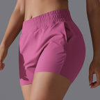 Womens Sports Workout 75%Nylon 25%Spandex Shorts Y-7045 print logo 27