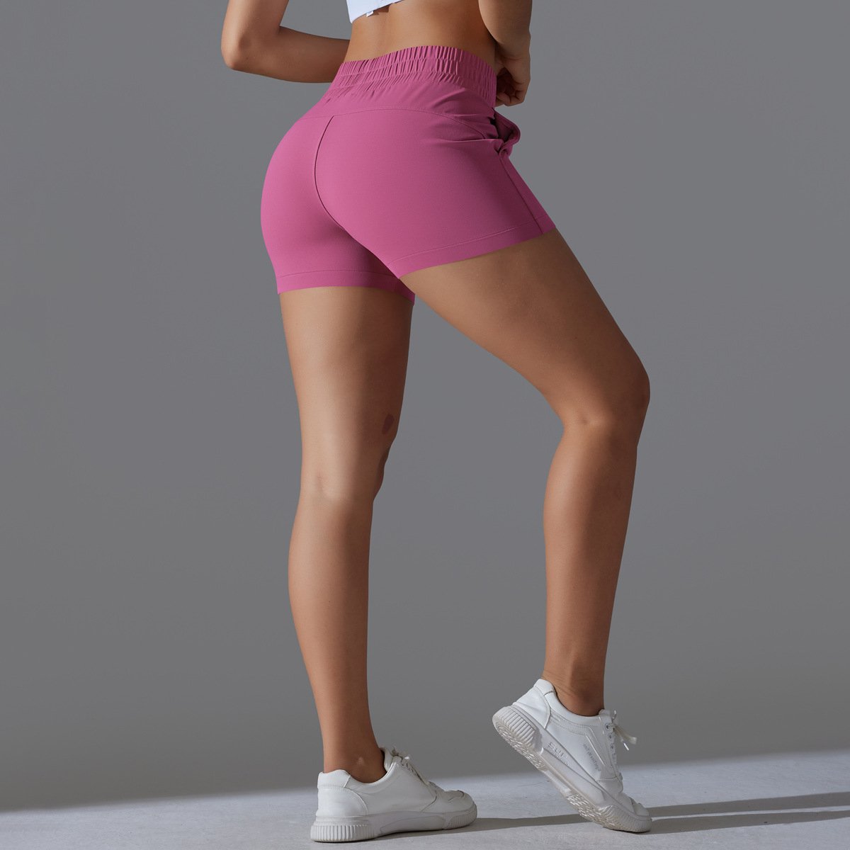 Womens Sports Workout 75%Nylon 25%Spandex Shorts Y-7045 print logo 35