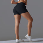 Womens Sports Workout 75%Nylon 25%Spandex Shorts Y-7045 print logo 75