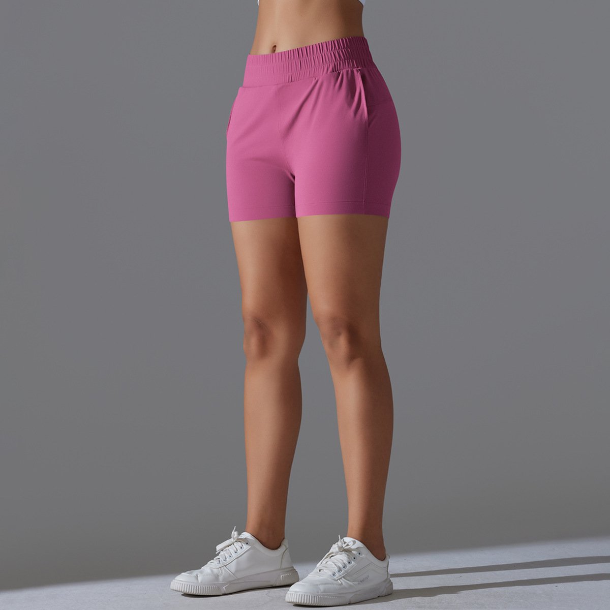 Womens Workout Running 75% nylon 25%spande Shorts Y-7045 print logo 24