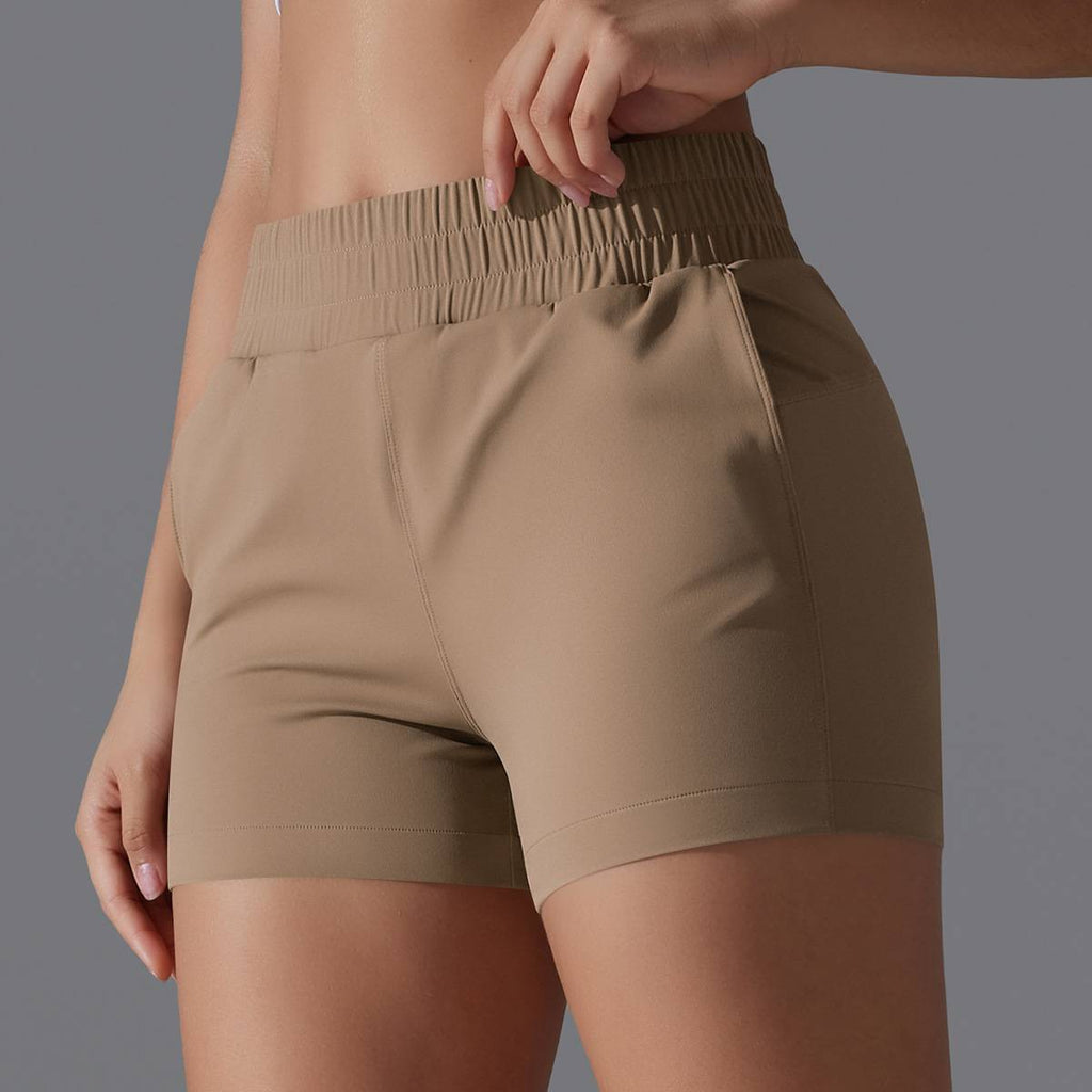 Womens Workout Running 75% nylon 25%spande Shorts Y-7045 print logo 80