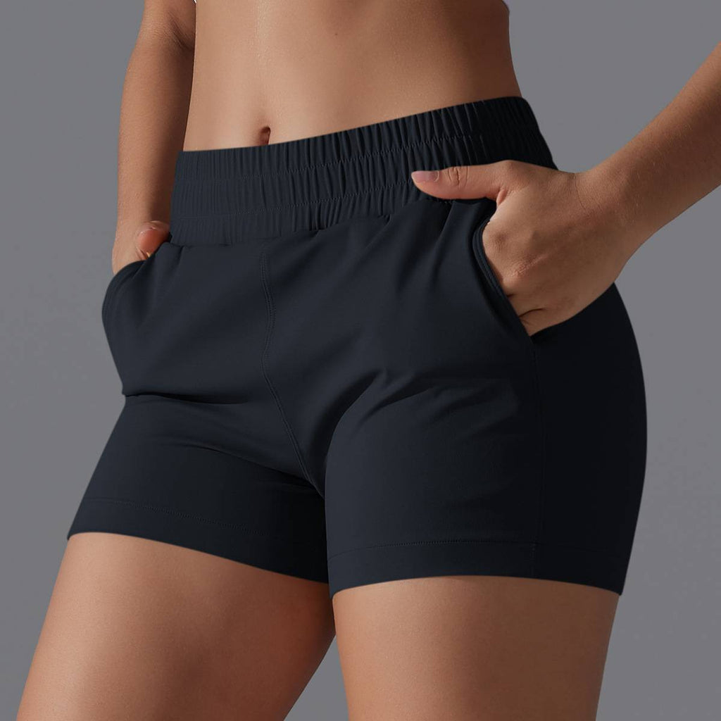 Womens Sports Workout 75%Nylon 25%Spandex Shorts Y-7045 print logo 67