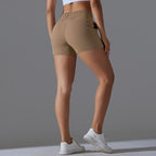Womens Sports Workout 75%Nylon 25%Spandex Shorts Y-7045 print logo 91