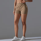 Womens Workout Running 75% nylon 25%spande Shorts Y-7045 print logo 89