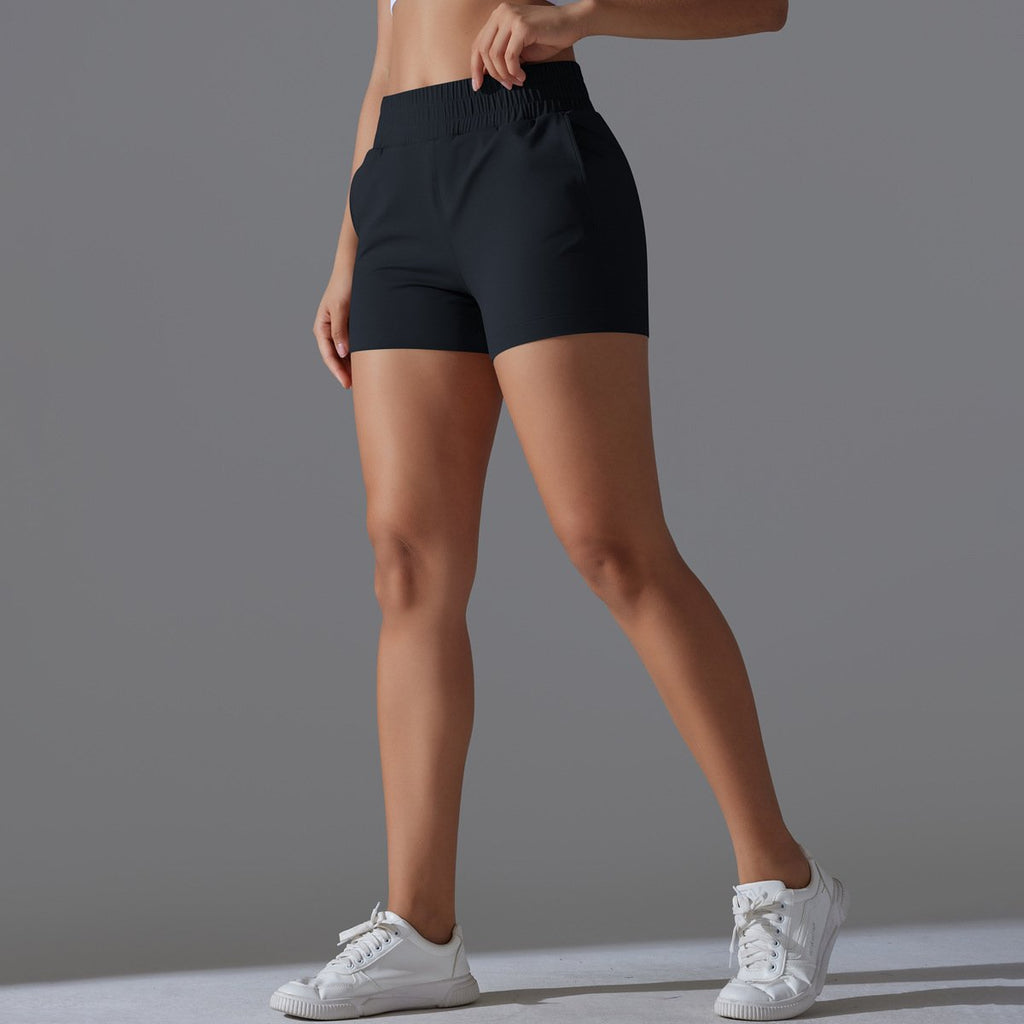 Womens Sports Workout 75%Nylon 25%Spandex Shorts Y-7045 print logo 80