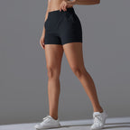 Womens Sports Workout 75%Nylon 25%Spandex Shorts Y-7045 print logo 80