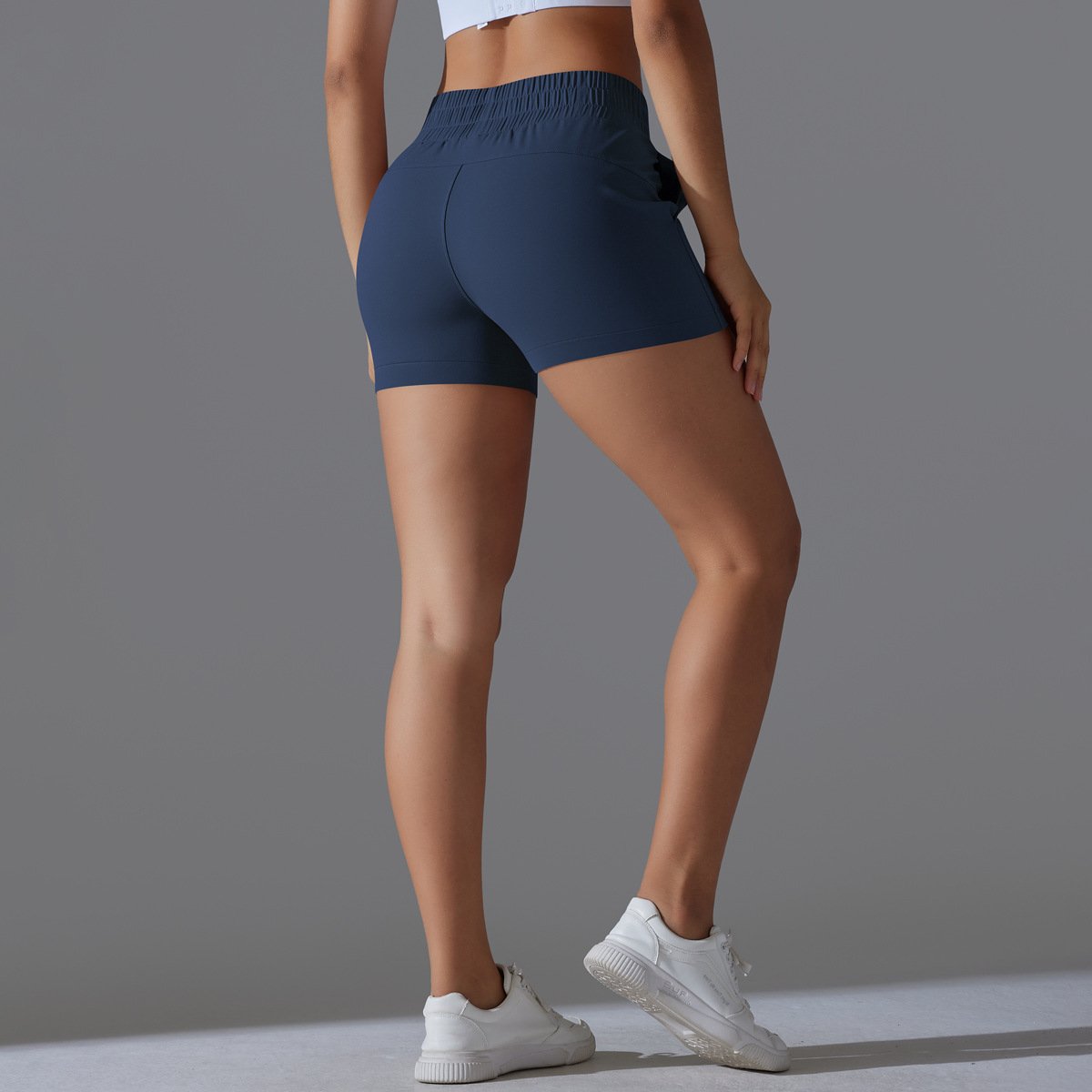 Womens Workout Running 75% nylon 25%spande Shorts Y-7045 print logo 45