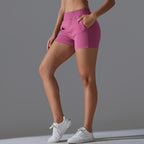 Womens Workout Running 75% nylon 25%spande Shorts Y-7045 print logo 33
