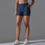 Womens Sports Workout 75%Nylon 25%Spandex Shorts Y-7045 print logo 56