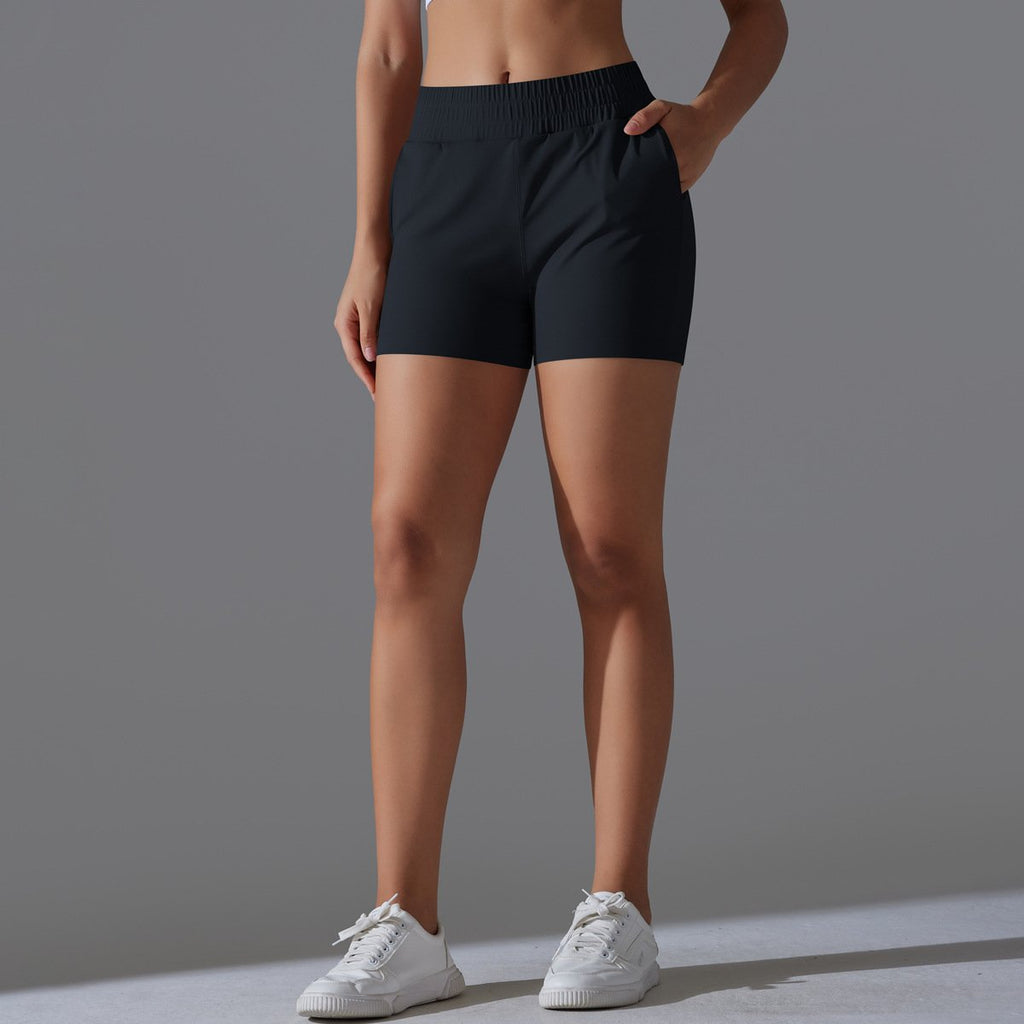 Womens Sports Workout 75%Nylon 25%Spandex Shorts Y-7045 print logo 76