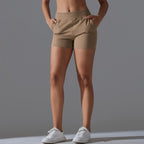 Womens Sports Workout 75%Nylon 25%Spandex Shorts Y-7045 print logo 96