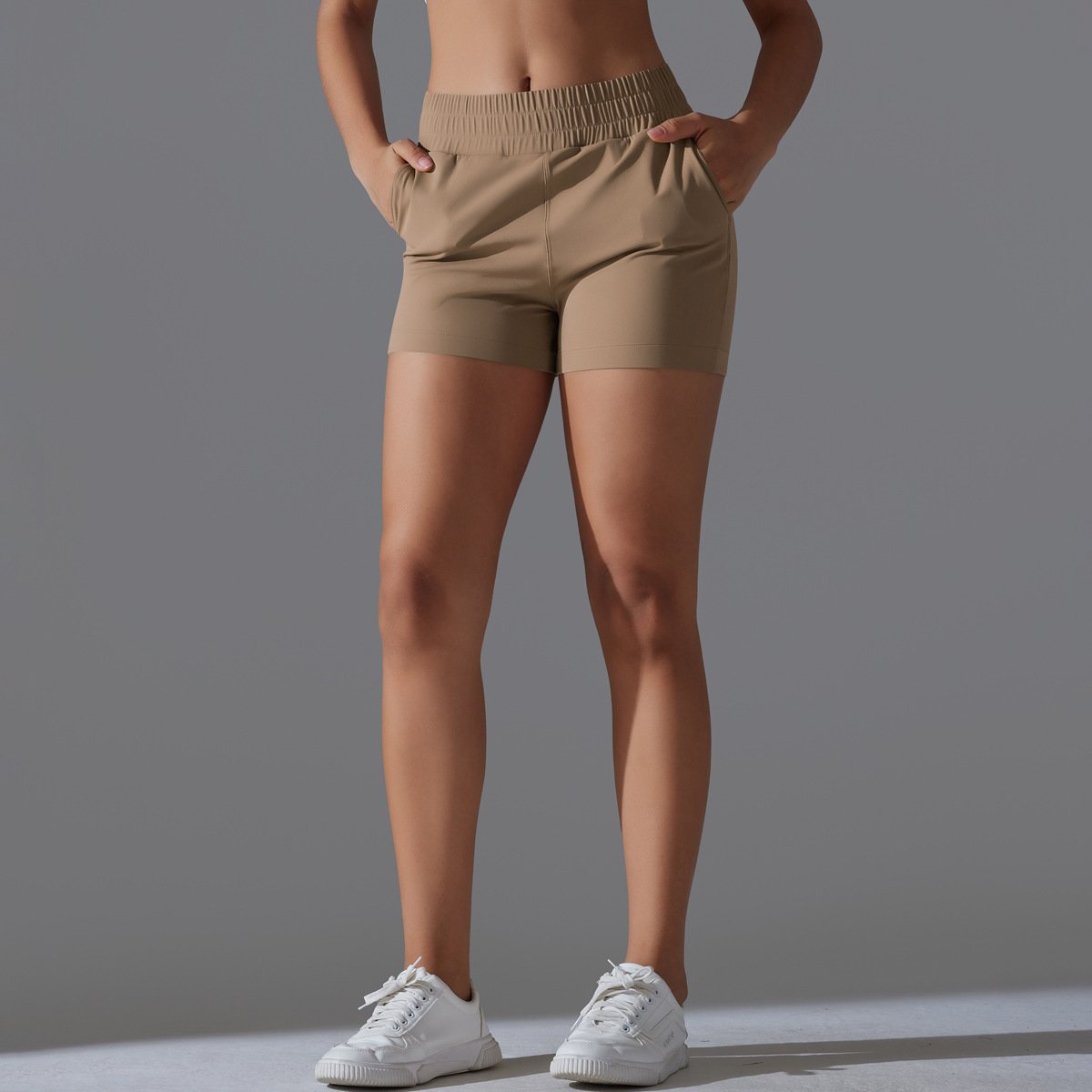 Womens Sports Workout 75%Nylon 25%Spandex Shorts Y-7045 print logo 96