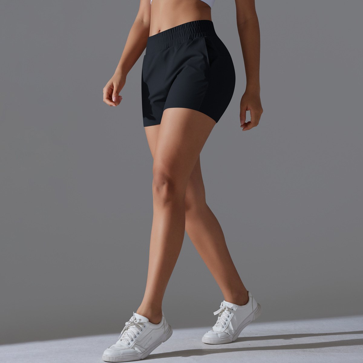 Womens Workout Running 75% nylon 25%spande Shorts Y-7045 print logo 69