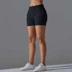Womens Sports Workout 75%Nylon 25%Spandex Shorts Y-7045 print logo 72