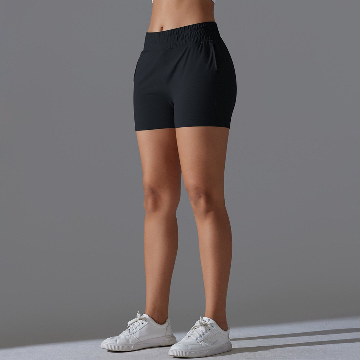 Womens Sports Workout 75%Nylon 25%Spandex Shorts Y-7045 print logo 72