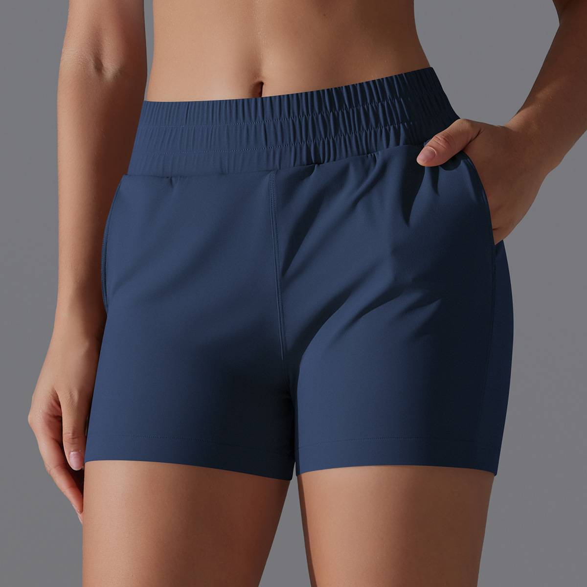 Womens Workout Running 75% nylon 25%spande Shorts Y-7045 print logo 37