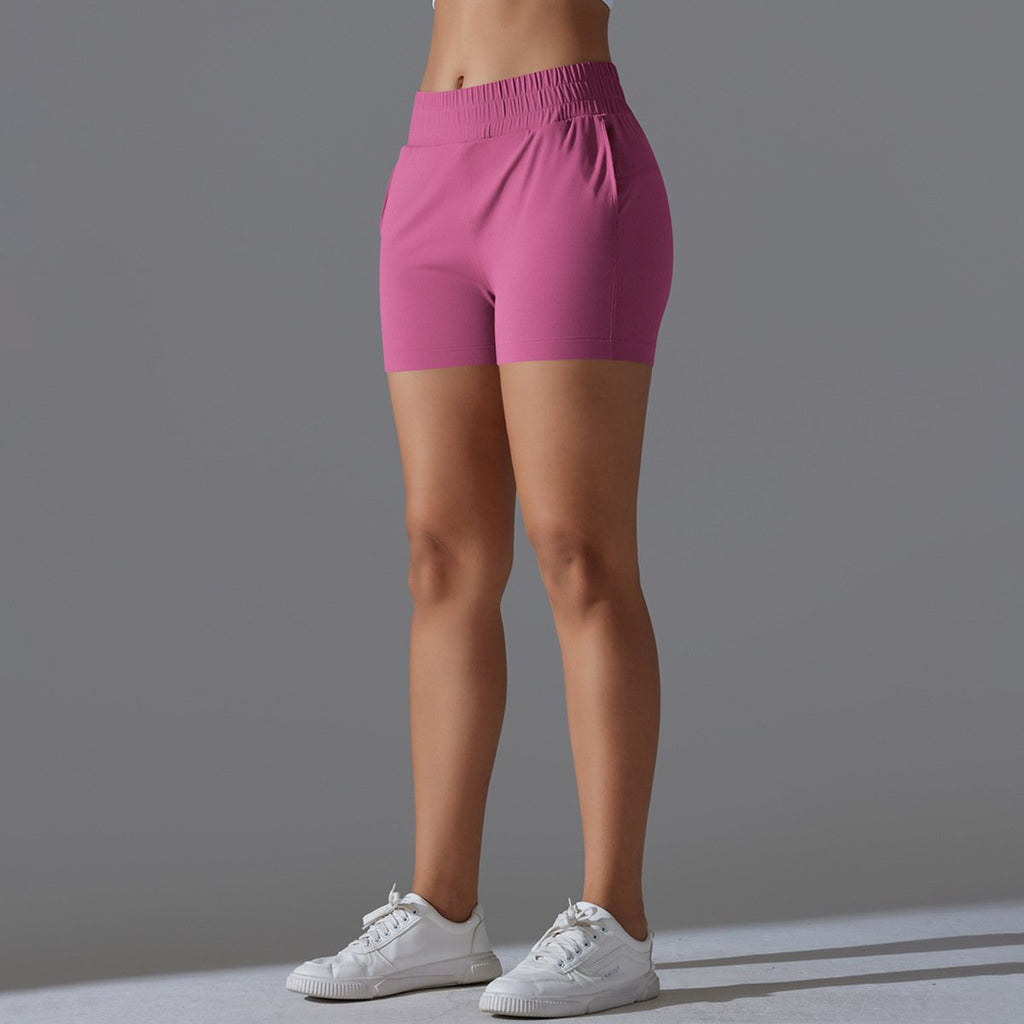Womens Sports Workout 75%Nylon 25%Spandex Shorts Y-7045 print logo 32