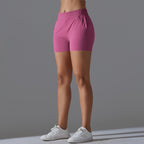 Womens Sports Workout 75%Nylon 25%Spandex Shorts Y-7045 print logo 32