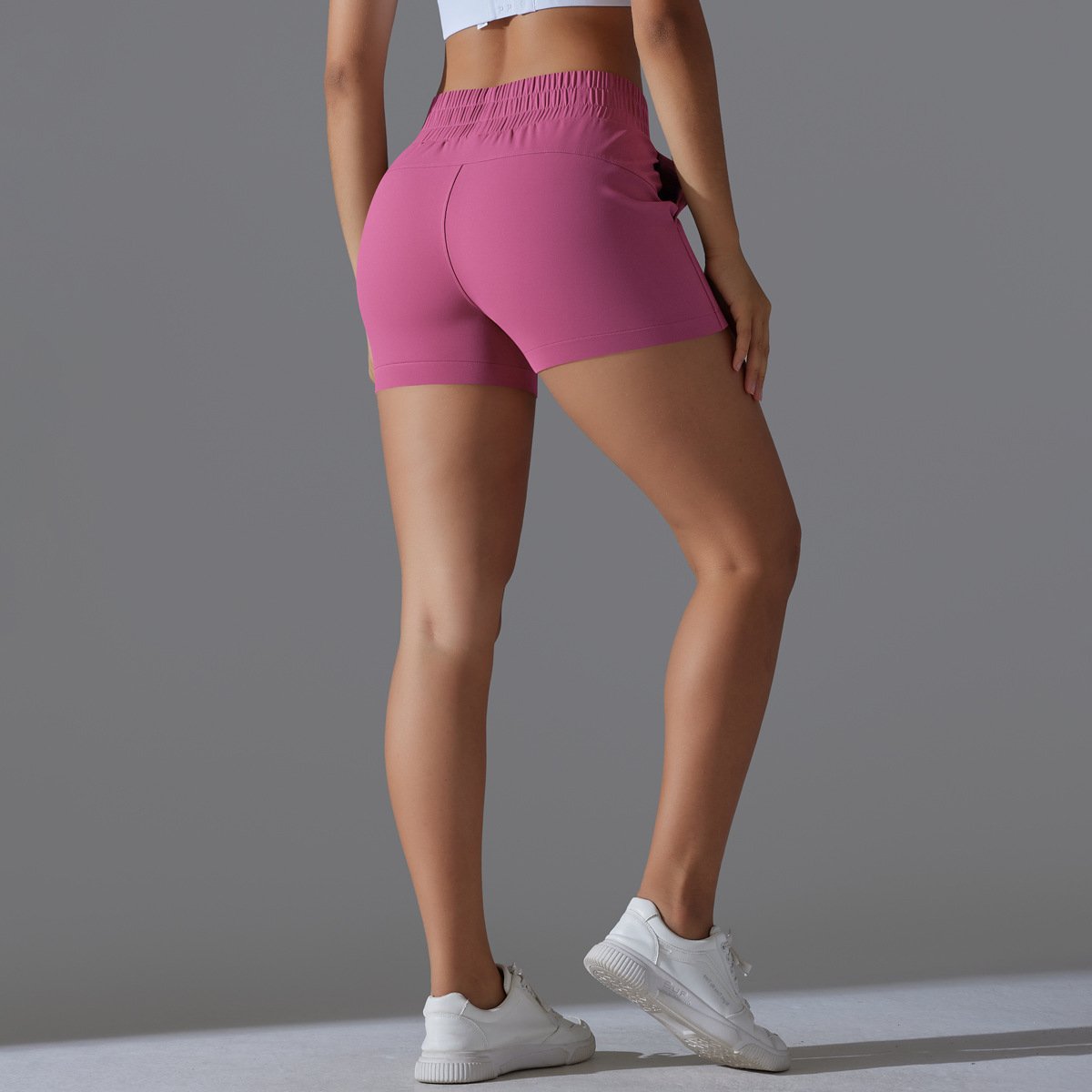 Womens Workout Running 75% nylon 25%spande Shorts Y-7045 print logo 25