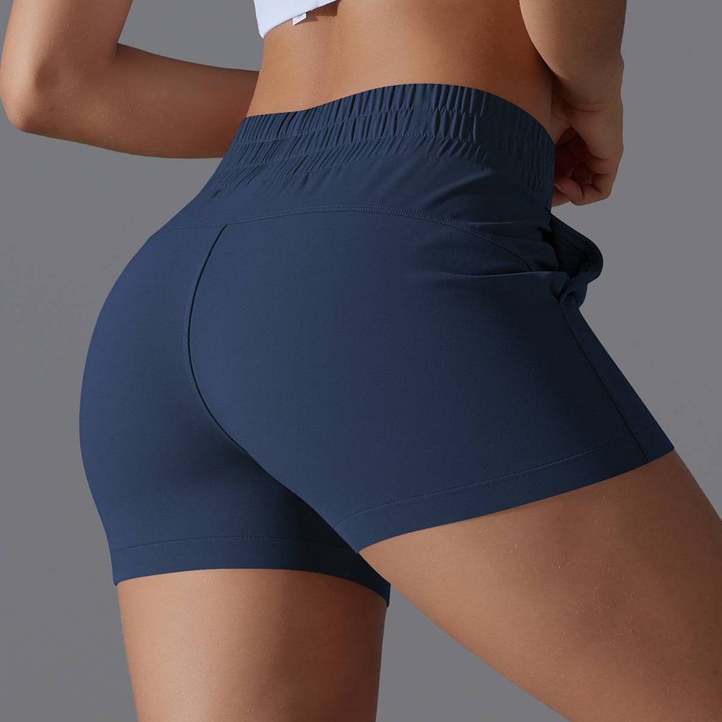Womens Sports Workout 75%Nylon 25%Spandex Shorts Y-7045 print logo 44