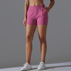 Womens Sports Workout 75%Nylon 25%Spandex Shorts Y-7045 print logo 36