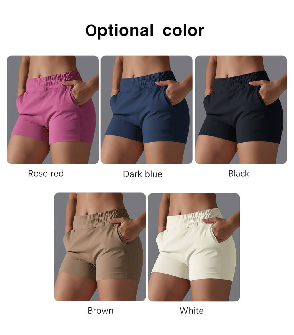 Womens Workout Running 75% nylon 25%spande Shorts Y-7045 print logo 13