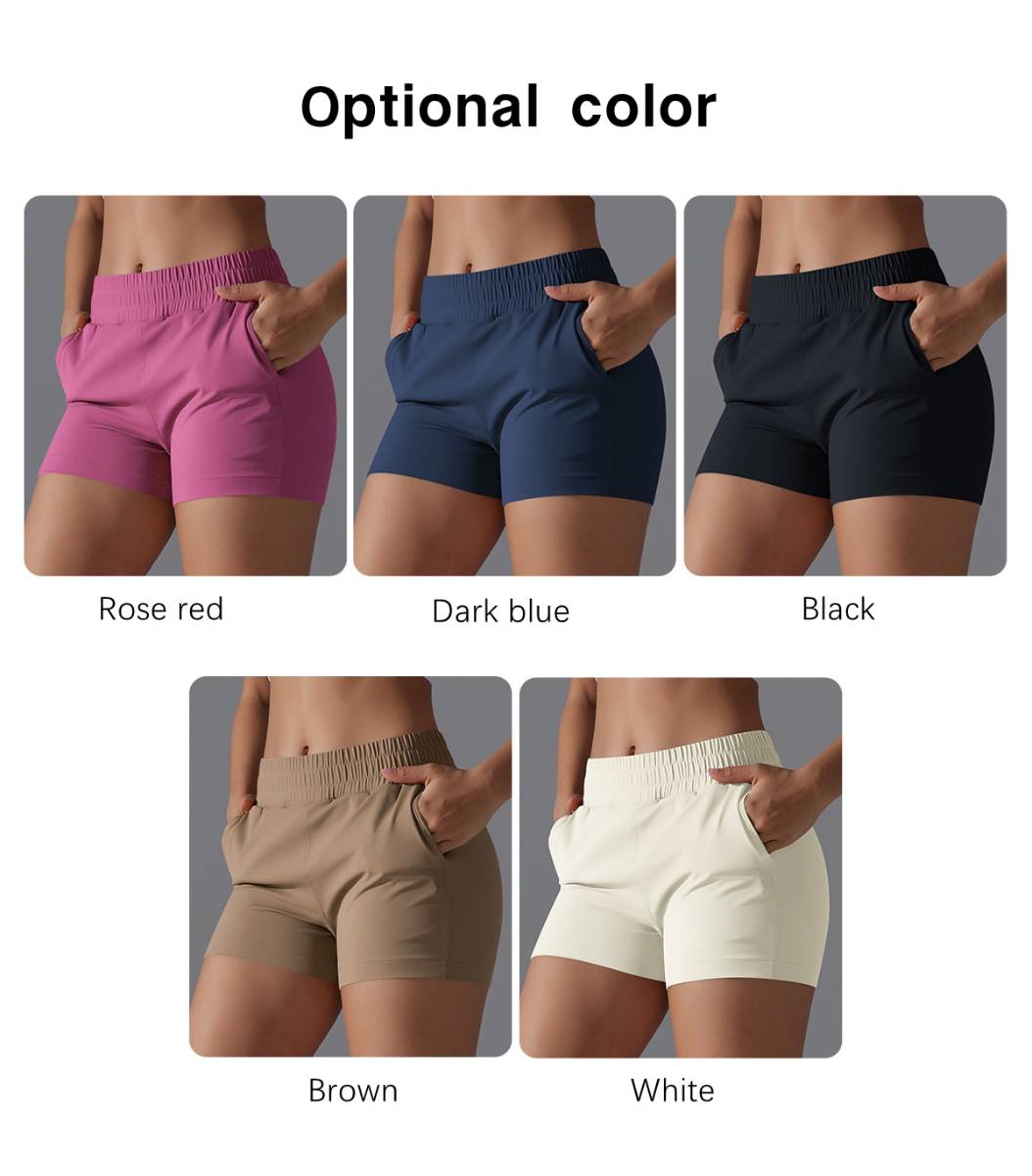 Womens Workout Running 75% nylon 25%spande Shorts Y-7045 print logo 13