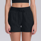 Womens Sports Fitness 75%Nylon 25%Spandex Shorts Y-7046 print logo 41