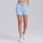 Womens Sports Fitness 75%Nylon 25%Spandex Shorts Y-7046 print logo 9