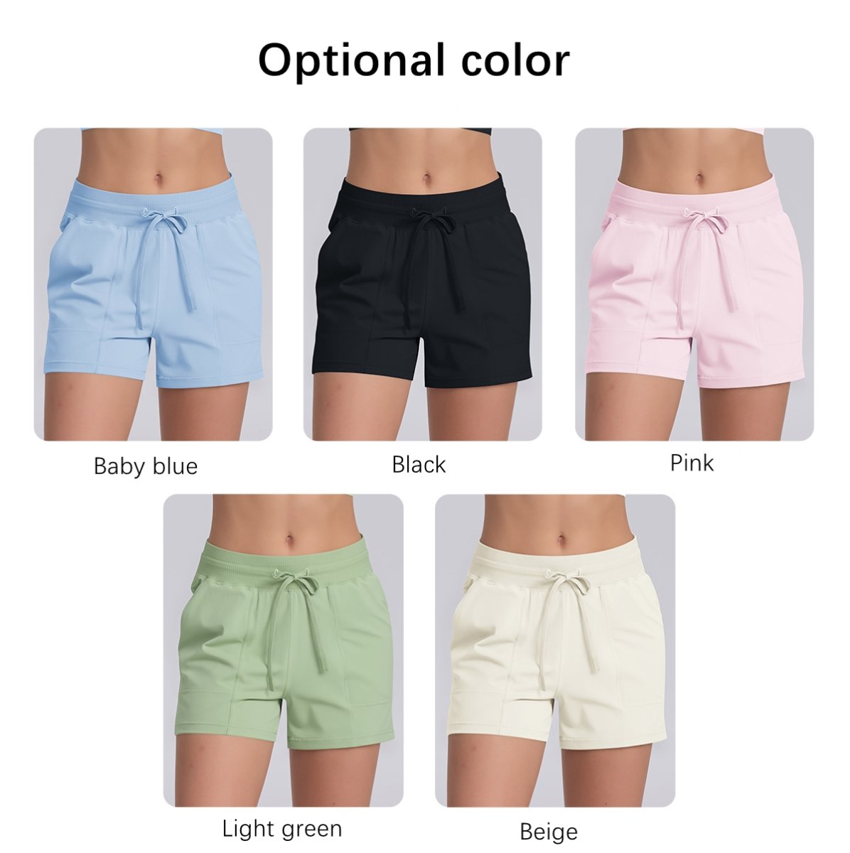 Womens Sports Fitness 75%Nylon 25%Spandex Shorts Y-7046 print logo 20