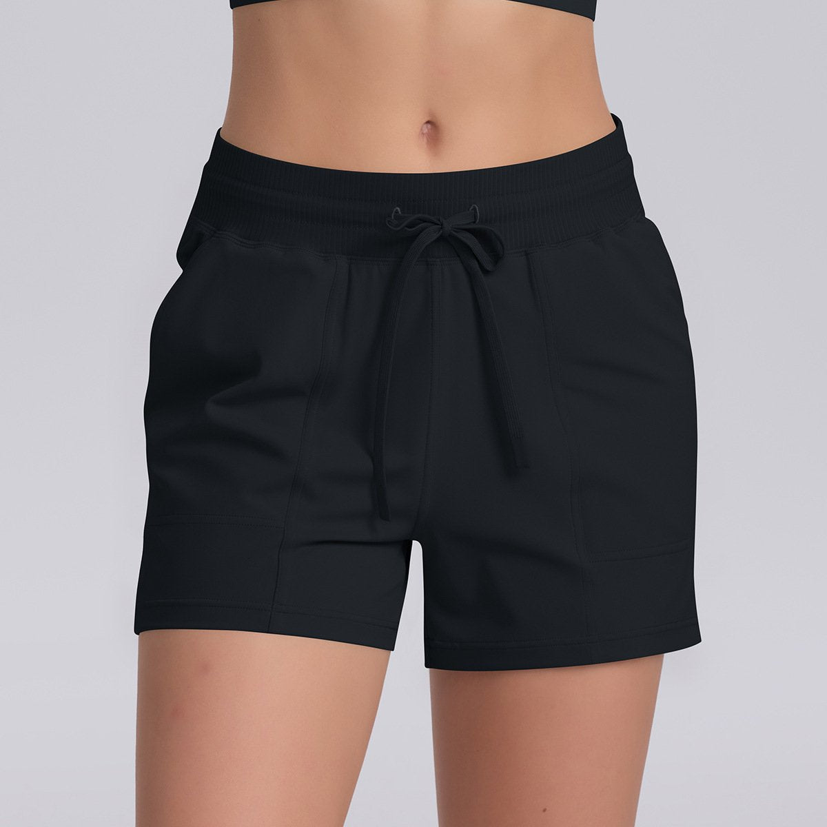 Womens Sports Fitness 75%Nylon 25%Spandex Shorts Y-7046 print logo 48