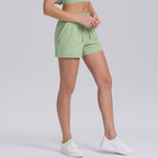Womens Sports Fitness 75%Nylon 25%Spandex Shorts Y-7046 print logo 76
