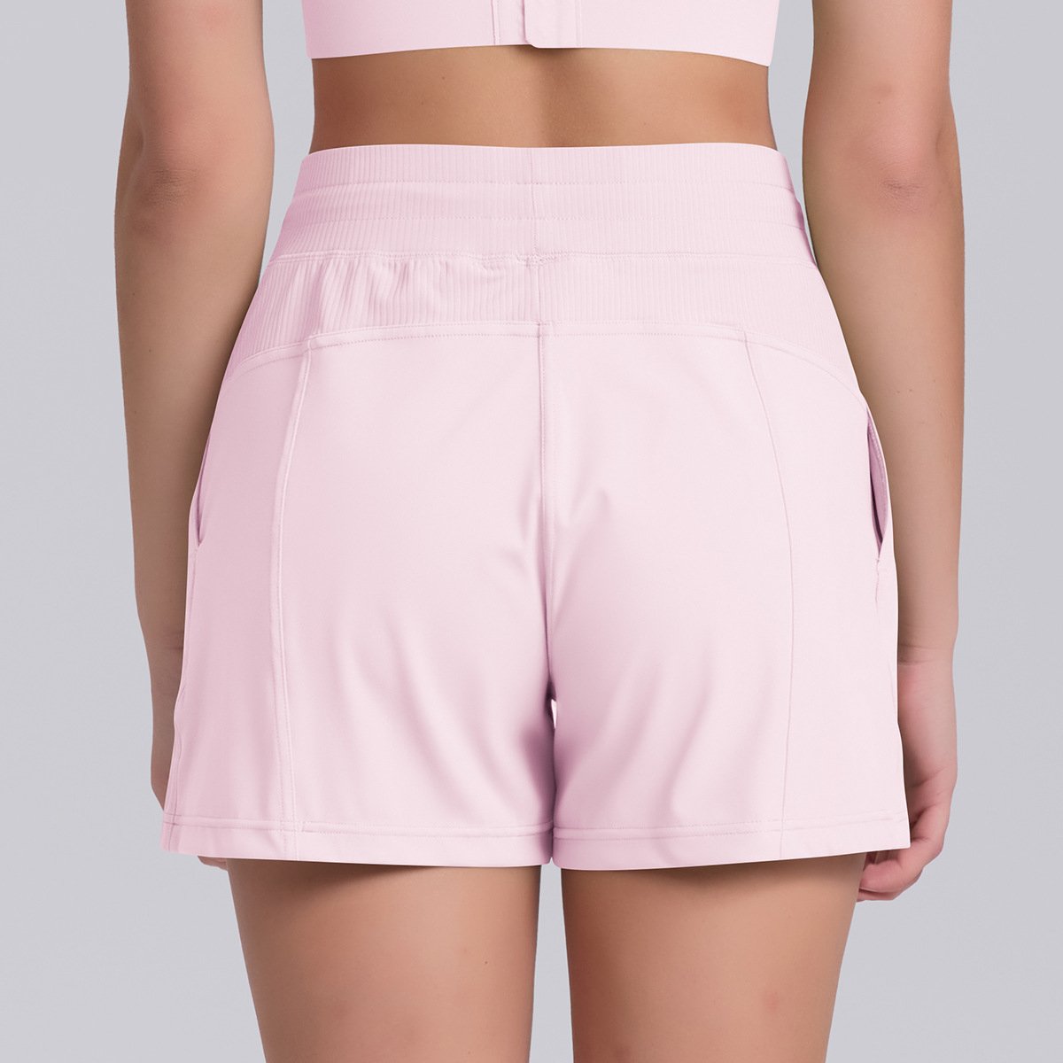 Womens Sports Fitness 75%Nylon 25%Spandex Shorts Y-7046 print logo 60