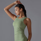 Womens Sports Yoga 80%Nylon 20%Spandex Tank Top Y-7047 print logo 57