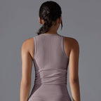 Womens Sports Yoga 80%Nylon 20%Spandex Tank Top Y-7047 print logo 62