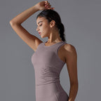 Womens Sports Yoga 80%Nylon 20%Spandex Tank Top Y-7047 print logo 67