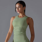 Womens Sports Yoga 80%Nylon 20%Spandex Tank Top Y-7047 print logo 56