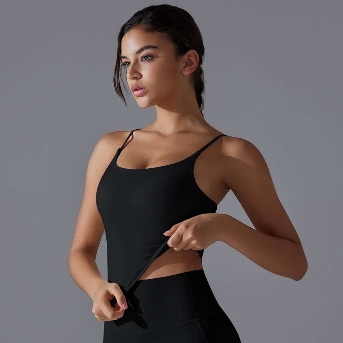 Womens Sports Activewear 80%Nylon 20%Spandex Tank Top Y-7052 print logo 40
