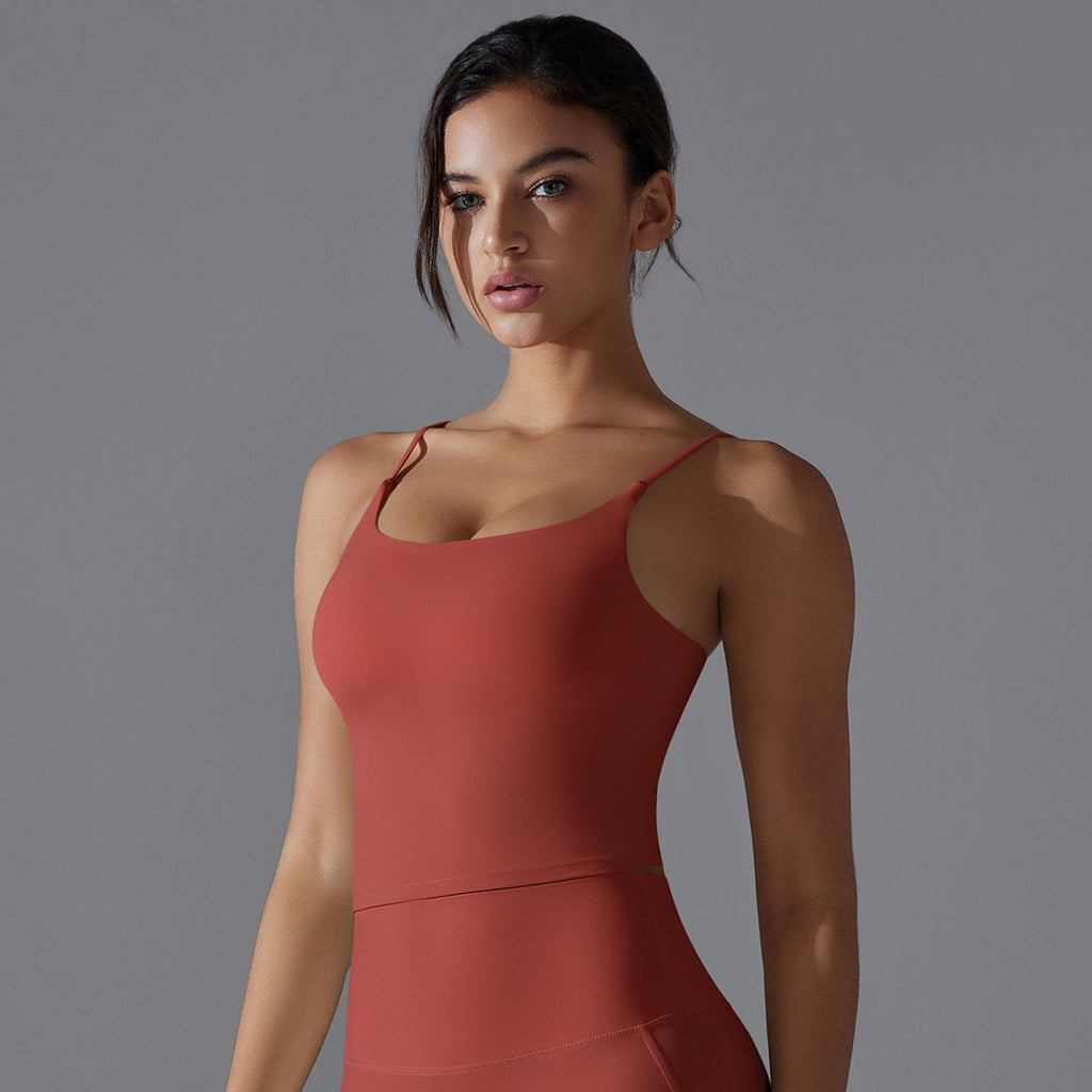 Womens Sports Activewear 80%Nylon 20%Spandex Tank Top Y-7052 print logo 54