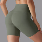 Womens Sports Workout 80% nylon 20%spandex Shorts Y-7054 print logo 9
